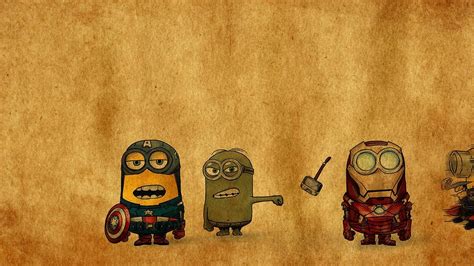 🥇 Funny Animation Despicable Me Minions Crossovers Avengers Wallpaper