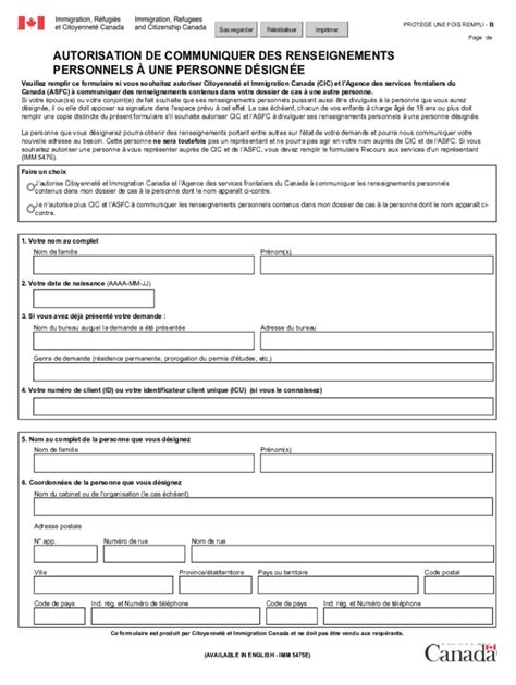 Imm 5475 Francais Pdf 2021 2024 Form Fill Out And Sign Printable Pdf