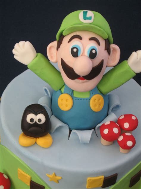Blissfully Sweet Luigi Birthday Cake For A Racy Little