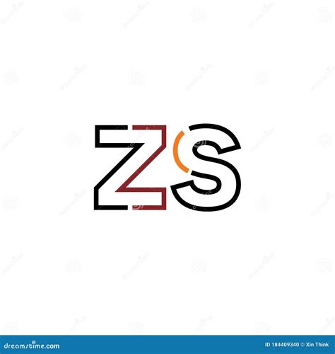 Zs Letter Logo Icon Design Template Elements Stock Vector