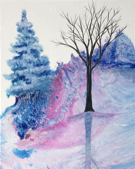 Winter Scenes Creative Art Abstract Artwork Acrylic Canvas