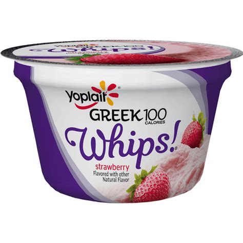 Yoplait Whips Yogurt Mousse Fat Free Greek Strawberry Greek