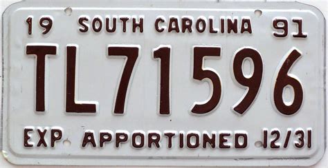 Collectible South Carolina License Plates For Sale Ebay
