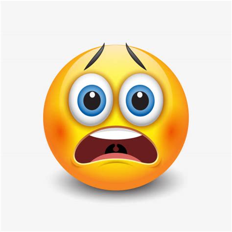 Scared Emoticon Emoji Smiley Vector Illustration Stoc