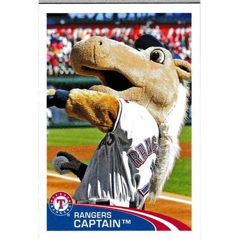2012 Topps Mlb Sticker Collection 126 Rangers Captain Texas Mascot