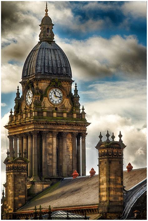 Town Hall Clock Tower Leeds Clock Tower Tower Clock