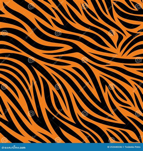 A Seamless Tiger Stripes Background Vector Illustration Stock Vector