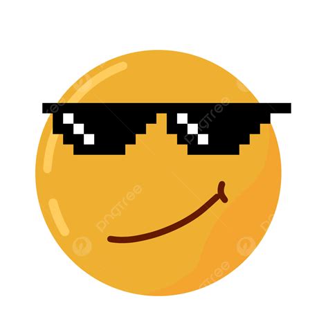Cool Sunglasses White Transparent Cool Emoji With Sunglasses Sticker
