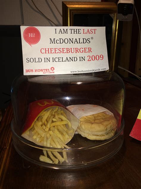 The Last Mcdonalds Cheeseburger Sold In Iceland Mcdonalds No Longer