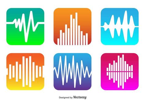 Vector Sound Bars Icons 144144 Vector Art At Vecteezy