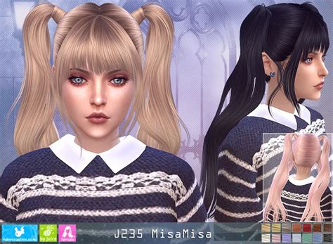 Newsea J235 Misamisa Hair Sims 4 Hairs Sims Hair Sims 4 Sims