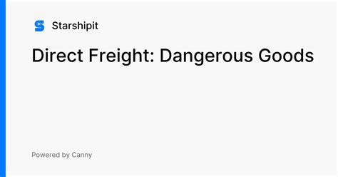 Direct Freight Dangerous Goods Platforms And Carriers Starshipit