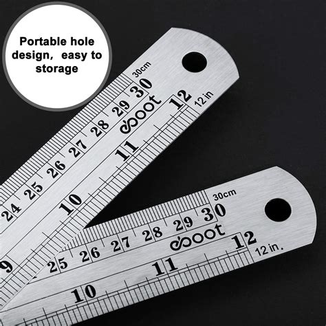 Rules Eboot Stainless Steel Ruler 12 Inch And 6 Inch Metal Rule Kit