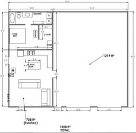 Barn Floor Plans With Living Space Floorplans Click
