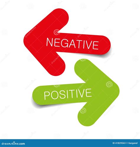 Negative Positive Illustration Arrows Stock Vector Image 41829563