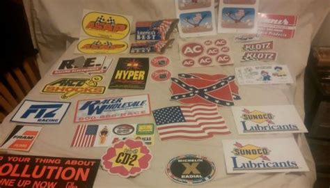Find Vintage 1970s Lot Of 46 Assorted Racing Decals In Audubon New
