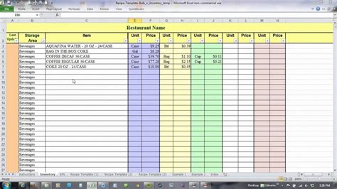 Should cost analysis automatic template in microsoft excel. Recipe Cost Spreadsheet Template