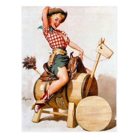 Cowgirl Pin Up 2 Postcard