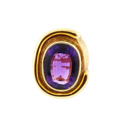 Burle Marx 18k Gold And Amethyst Modernist Ring