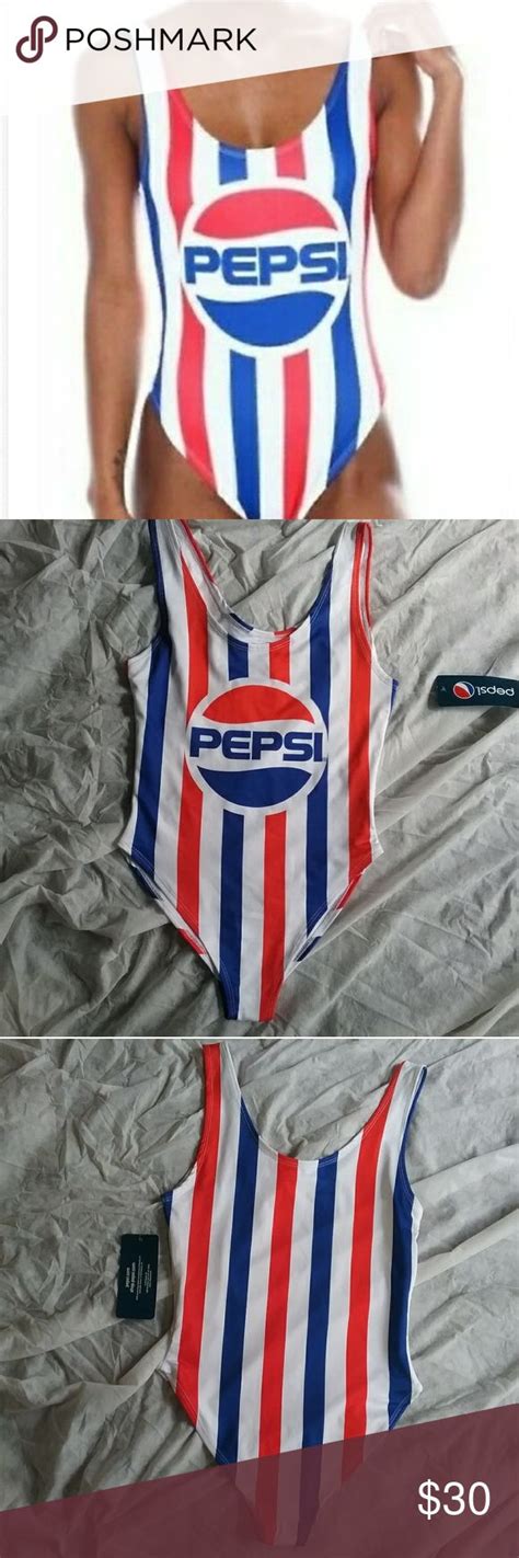 Pepsi One Piece Swimsuit New With Tags Blue One Piece Swimsuit One Piece Swimsuit One Piece