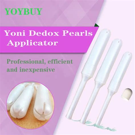 Pcs Yoni Detox Pearl Applicator Medical Plastic Organic Cotton