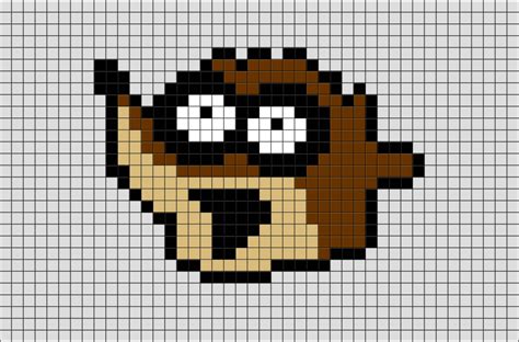 The Regular Show Rigby Pixel Art Pixel Art Minecraft Pixel Art