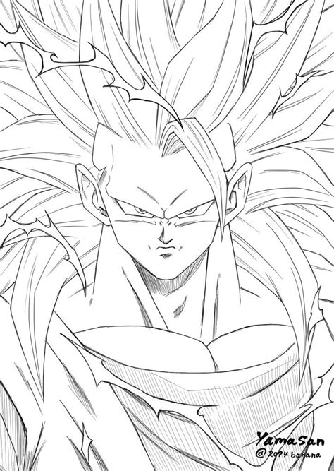 Goku Fases Legendarias Para Colorear Goku Fase Para Colorear PDMREA
