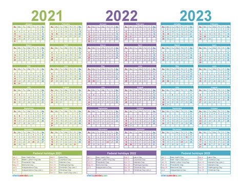 Printable Calendar 2021 2023 Month Calendar Printable Gambaran