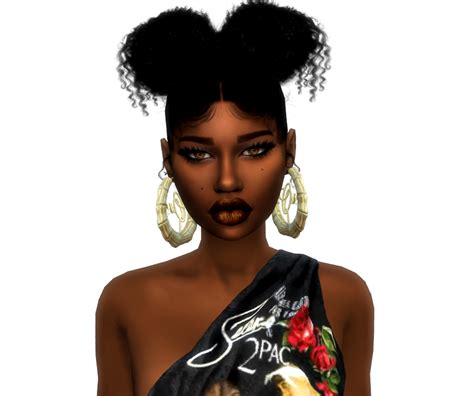 Sims 4 Cc Custom Content Black Simmer Hairstyle Sims4cc