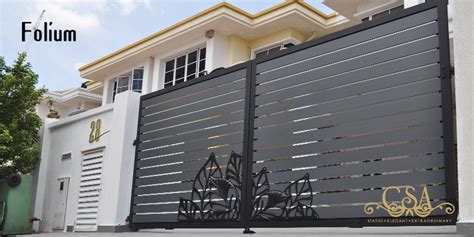 Uniquely crafted trackless autogate system, aluminium folding gate, security safety doors and roofing systems that please the sight. Autogate Malaysia | CSA Aluminium Folding Autogate and Fence
