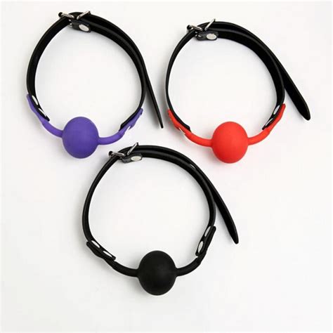 PCS Adult Games Rubber Leather Erotic Toys Silicone Ball Gag Open Mouth Gag With Lock Sex Toy