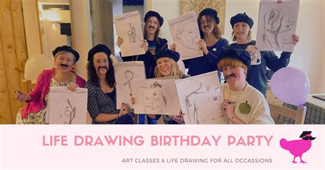Life Drawing Birthday Party Hens With Pens