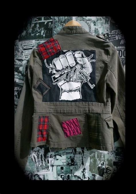 Ramones diy punk denim jacket with faux fur collar womens. Jacket punk zebra tartan DIY | Diy jacket, Punk jackets, Retro fashion