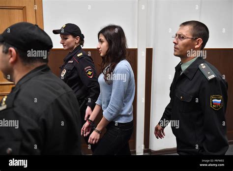 September 27 2018 Russia Moscow Krestina One Of The Khachaturyan Sisters Charged With