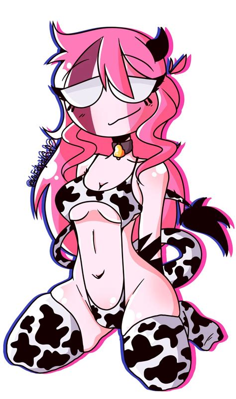 Rule 34 1girls Azrielart Cow Bell Cow Bikini Cow Horns Cow Print Cow Tail Female Female Only