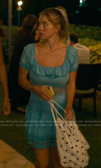 Wornontv Olivias Blue Ruffled Dress On The White Lotus Sydney