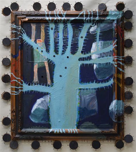 Sticker Tree Framed Painting By Nancy Mauerman Fine Art America