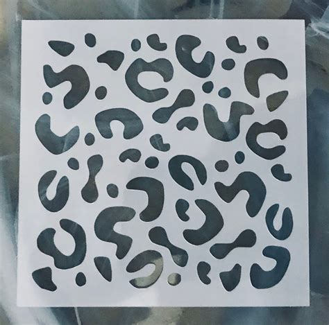 Leopard Print Stencil Animal Print Stencil Cheetah Print Etsy