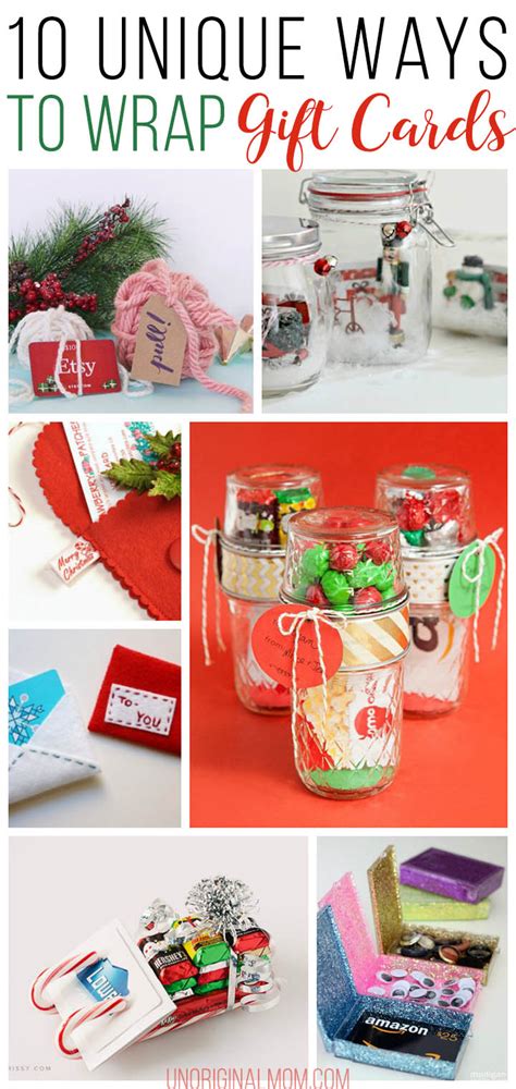 10 Unique Gift Card Wrapping Ideas UnOriginal Mom