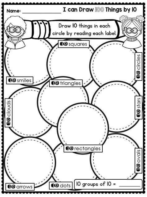 100 Day Worksheet For Kindergarten