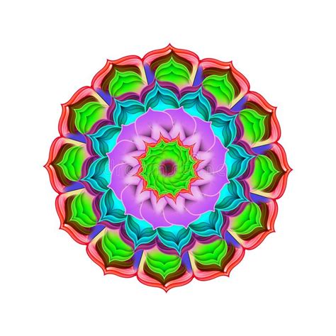 Mandala In A Bright Colors For Meditation Stock Illustration