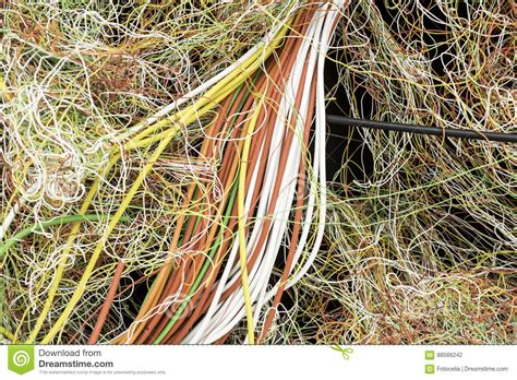 Tangle Of Electrical Cables Stock Photo Image Of Cable Industrial