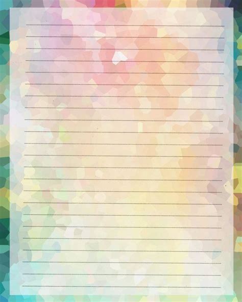 Printable Journal Page Instant Download Rainbow Digital Etsy