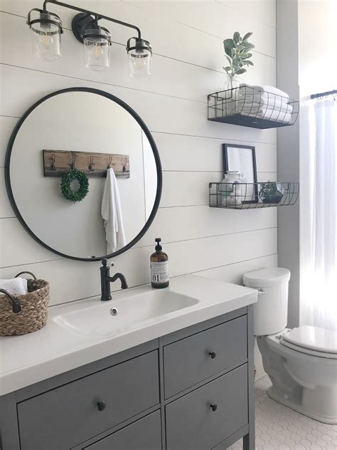 We compiled 22 farmhouse bathroom decor ideas that will take your washroom from simple to stunning. One Room Challenge REVEAL: Guest Bathroom | R&R at home