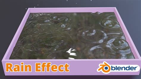 Create Rain Effect In Blender Blender 283 Blender Tutorial Youtube