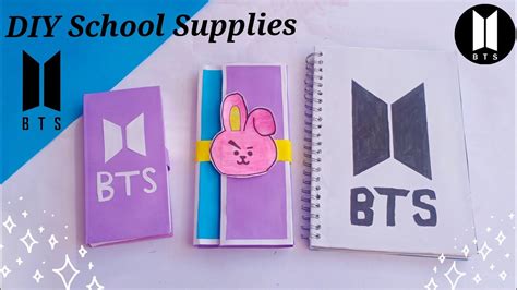 Diy Bts School Supplies How To Make Bts School Supplies Back To
