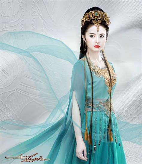 Moon Lee Choi Fung Wuxia Beauty Art Fanmade 30s Fashion Gold Fashion