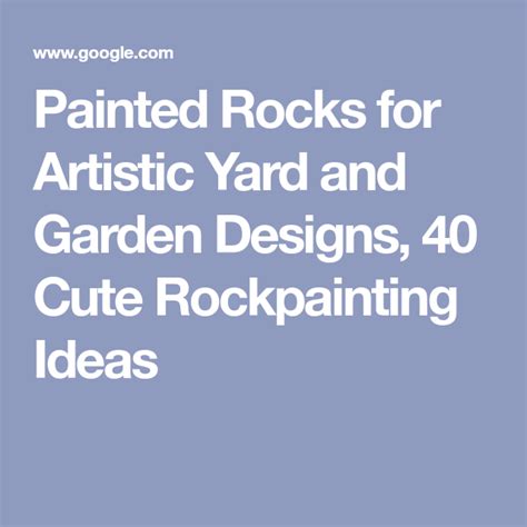 Painted Rocks For Artistic Yard And Garden Designs 40 Cute