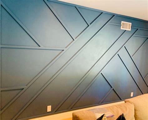 Home And Living Wall Hangings Wainscot Panels Geometric Accent Wall