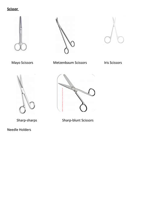 Surgical Instruments Lecture Notes 4 Scissor Mayo Scissors Sharp
